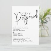 Elegante eenvoudige update uitgestelde bruiloft Ka Kaart (Staand voorkant)