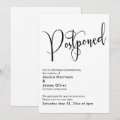 Elegante eenvoudige update uitgestelde bruiloft Ka Kaart (Voorkant / Achterkant)