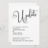 Elegante eenvoudige update uitgestelde bruiloft Ka Kaart (Voorkant / Achterkant)