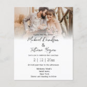 Elegante eenvoudige vervaagde foto bruiloft uitnod (Voorkant)