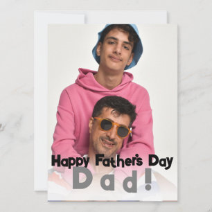 Elegante eenvoudige vrolijke Vaderdag, voor papa f Feestdagenkaart