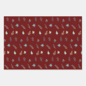 Elegante eenvoudige waterverf botanische baby blau inpakpapier vel (Voorkant 2)