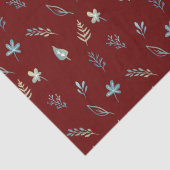 Elegante eenvoudige waterverf botanische baby blau tissuepapier (Detail)