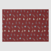 Elegante eenvoudige waterverf botanische baby blau tissuepapier (Voorkant)