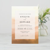 Elegante Eenvoudige Waterverf Fall Wedding Boho Kaart (Staand voorkant)