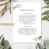 Elegante, eenvoudige Waterverf groen Meer details Informatiekaartje