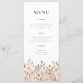 Elegante eenvoudige wilde bloem menu (Voorkant)