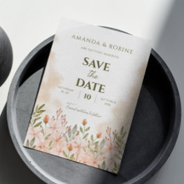 Elegante eenvoudige Wildflower bruiloft Save The Date