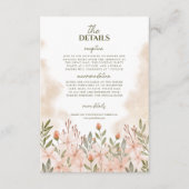 Elegante eenvoudige Wildflower Details behuizing K Informatiekaartje (Voorkant)