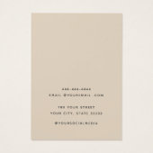 Elegante eenvoudige Wildflower Oorbel Display kaar Visitekaartje (Achterkant)