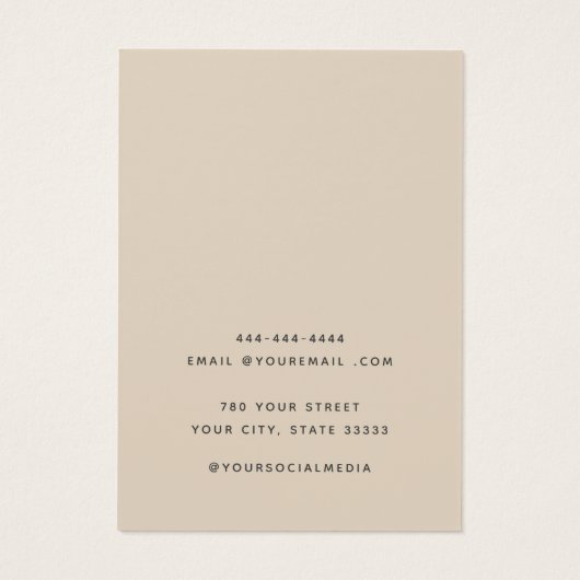 Elegante eenvoudige Wildflower Oorbel Display kaar Visitekaartje (Achterkant)