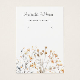 Elegante eenvoudige Wildflower Oorbel Display kaar Visitekaartje