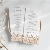 Elegante eenvoudige Wildflower Wedding Programma's