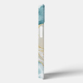 Elegante Eenvoudige Witte Bloem Luxe Gouden Waterv Case-Mate iPhone Case (Achterkant / Rechts)