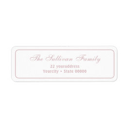 Elegante eenvoudige witte blos retour adreslabel etiket