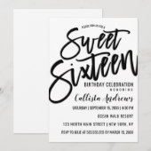 Elegante eenvoudige witte en zwarte typografie Swe Kaart (Voorkant / Achterkant)