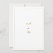 Elegante eenvoudige witte gouden lantaarnlichten B Kaart (Achterkant)