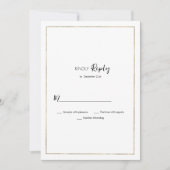 Elegante eenvoudige witte gouden minimalistische R Kaart (Voorkant)