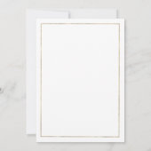 Elegante eenvoudige witte gouden minimalistische R Kaart (Achterkant)