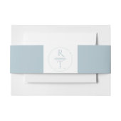 Elegante Eenvoudige Witte Grijze Monogram Huwelijk Uitnodigingen Wikkel (Voorkant Voorbeeld)