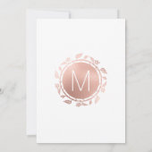 Elegante Eenvoudige Witte Roos Goud Bloemen Zoet 1 Kaart (Achterkant)