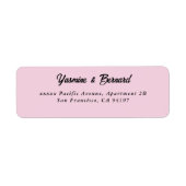 Elegante Eenvoudige Witte Trouw Retouradres Etiket (Voorkant)