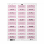 Elegante Eenvoudige Witte Trouw Retouradres Etiket (Full Sheet)