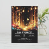 Elegante eenvoudige Woodland digitale verjaardag Kaart (Staand voorkant)