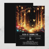 Elegante eenvoudige Woodland digitale verjaardag Kaart (Voorkant / Achterkant)