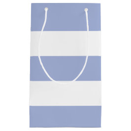 Elegante eenvoudige zachte blauwe witte strepen klein cadeauzakje