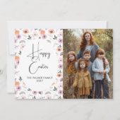 Elegante Eenvoudige Zoete lente bloemige Paas Port Feestdagenkaart (Voorkant)