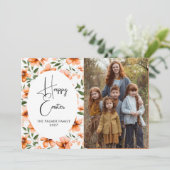 Elegante Eenvoudige Zoete lente bloemige Pasen Por Feestdagenkaart (Staand voorkant)