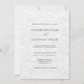 Elegante eenvoudige zwart-wit bruiloft uitnodiging (Voorkant)