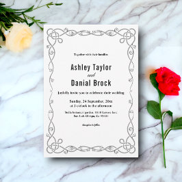 Elegante eenvoudige zwart-wit chique ingelijste br kaart