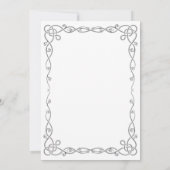 Elegante eenvoudige zwart-wit chique ingelijste br kaart (Achterkant)