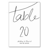 Elegante eenvoudige zwart-wit chique moderne bruil kaart (Voorkant)