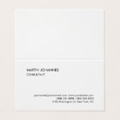 Elegante Eenvoudige Zwart Wit Gepersonaliseerd Visitekaartje (Buitenkant ongevouwen)