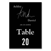 Elegante eenvoudige zwart-wit kalligrafie bruiloft kaart (Voorkant)