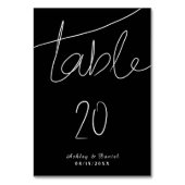 Elegante eenvoudige zwart-wit moderne chique bruil kaart (Voorkant)