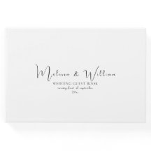 Elegante eenvoudige zwart-witte bruiloft