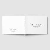 Elegante eenvoudige zwart-witte bruiloft gastenboek (Volledig)