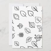 Elegante eenvoudige zwart-witte Herfst 1e verjaard Kaart (Achterkant)