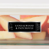 Elegante Eenvoudige Zwart & Zilver Tamper Proof Ka Labels (Aangebracht)