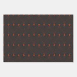 Elegante eenvoudige zwarte en rode kerst inpakpapier vel