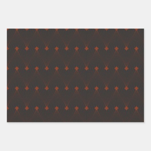 Elegante eenvoudige zwarte en rode kerst inpakpapier vel (Voorkant)