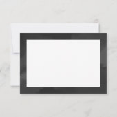 Elegante Eenvoudige Zwarte En Witte Bruiloft Bedankkaart (Achterkant)