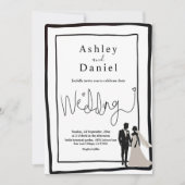 Elegante Eenvoudige Zwarte En Witte Moderne Chic T Kaart (Voorkant)