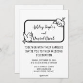 Elegante eenvoudige zwarte en witte vogels Chic br Kaart (Voorkant / Achterkant)