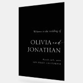 Elegante Eenvoudige Zwarte Huwelijk Welkom Acryl Bord (Hoek)