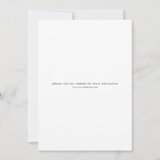 Elegante eenvoudige zwarte minimalistische moderne save the date (Achterkant)